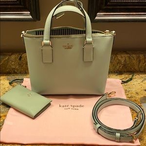 Kate Spade Teal Satchel w/Matching Wallet
